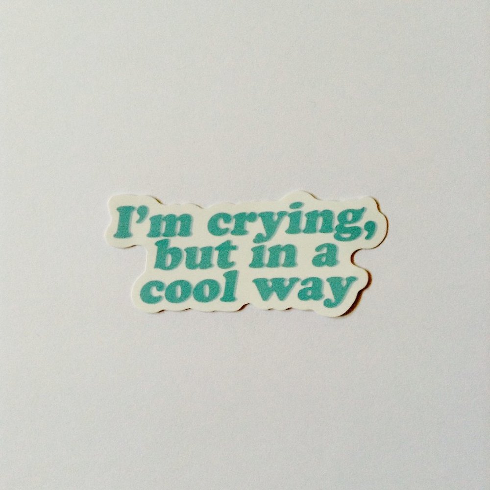 IM CRYING IN A COOL WAY BUMPER STICKER😍🦋✨